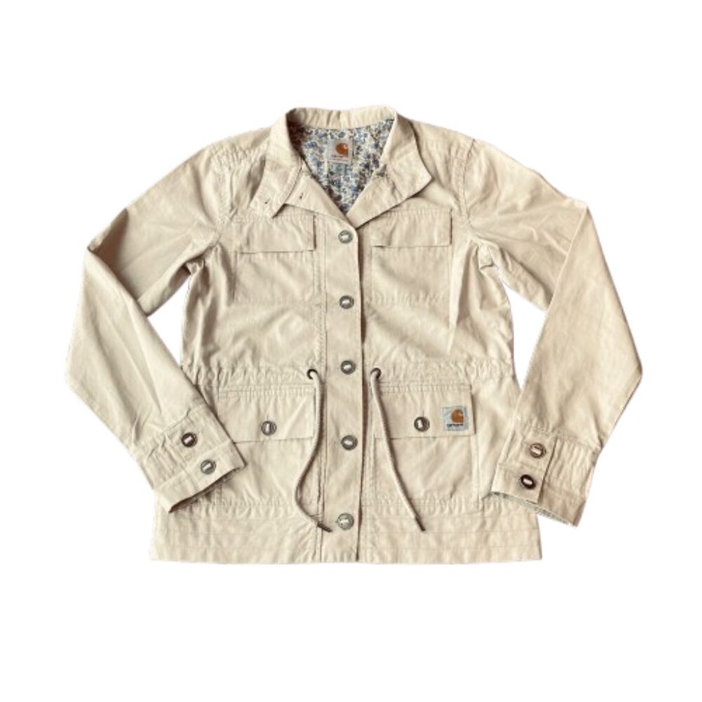 Carhartt Voyager Utility Field Jacket Lightweight Women's Small S Putty WJ025